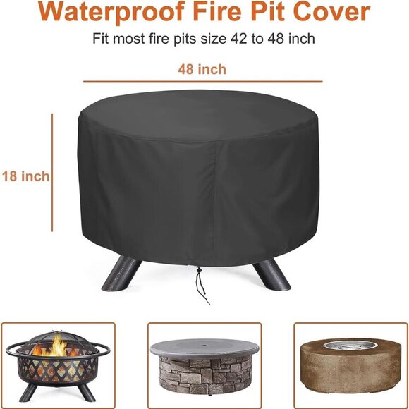 Other - LBTING Fire Pit Cover, 32 inch Cover for 24-32 inch Round Firepit